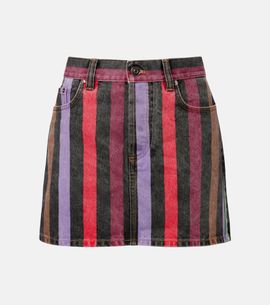 Versace Versace Striped denim miniskirt