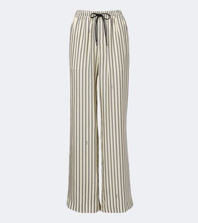 Versace Versace Striped silk wide-leg pants