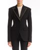 Versace Versace Studded Peak Lapel Wool Blazer - 1