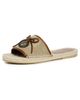 Versace Versace Suede and Calf Leather Espadrilles Mud/Chestnut/Gold - 1