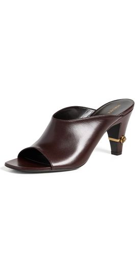 Versace Versace T.80 Lamb Leather Mules 1NM1J Moka Gold '82