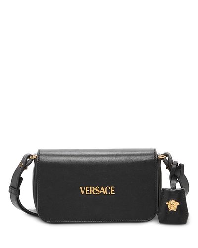 Versace Versace Tag Mini Leather Shoulder Bag