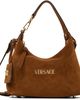 Versace Versace Tan Versace Tag Suede Bag - 1
