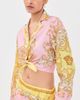 Versace Versace Twill Print Silk Shirt Pale Yellow+Rose Quartz - 2