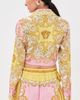 Versace Versace Twill Print Silk Shirt Pale Yellow+Rose Quartz - 3