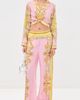 Versace Versace Twill Print Silk Shirt Pale Yellow+Rose Quartz - 5
