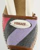 Versace Versace Twill Stripe and Calf Leather Espadrilles Bright Pink/Teal/Orange - 6