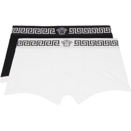 Versace Versace Two-Pack White & Black Jersey Boxer Briefs