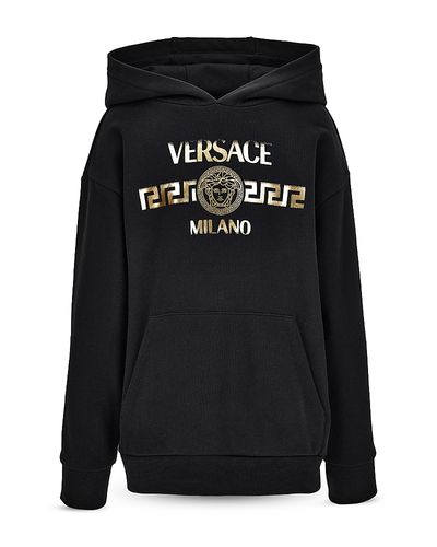 Versace Versace Unisex Fleece Fade Logo Print Hoodie