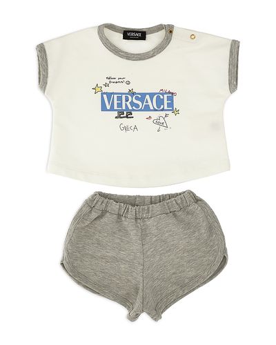 Versace Versace Unisex Fleece Logo Top and Shorts Set