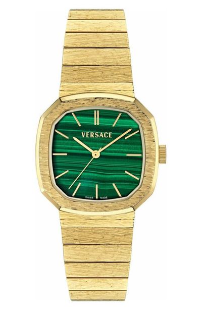Versace Versace V-Arcadis Malachite Bracelet Watch, 32mm