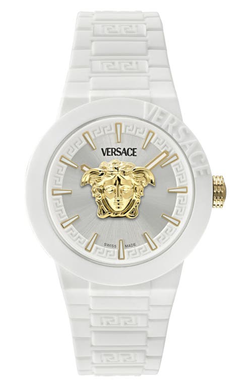 Versace Versace V-Pop Silicone Strap Watch, 43mm
