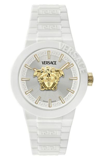 Versace Versace V-Pop Silicone Strap Watch, 43mm
