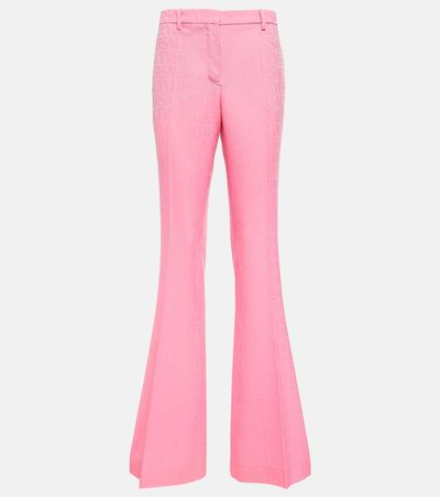Versace Versace Versace Allover flared wool pants