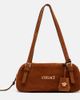 Versace Versace Versace Tag suede shoulder bag - 1