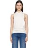 Versace Versace White Embroidered Stretch Cotton-Jersey Tank Top - 1
