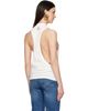 Versace Versace White Embroidered Stretch Cotton-Jersey Tank Top - 3