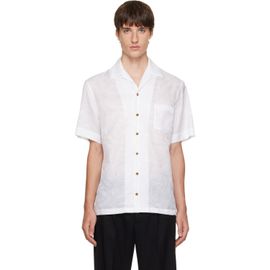 Versace Versace White Jacquard Silk-Blend Shirt