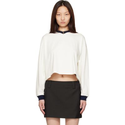 Versace Versace White Stretch Cotton-Jersey Long-Sleeved T-shirt