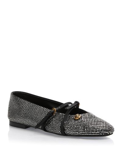Versace Versace Women's Crystal Embellished Mary Jane Flats