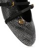 Versace Versace Women's Crystal Embellished Mary Jane Flats - 6