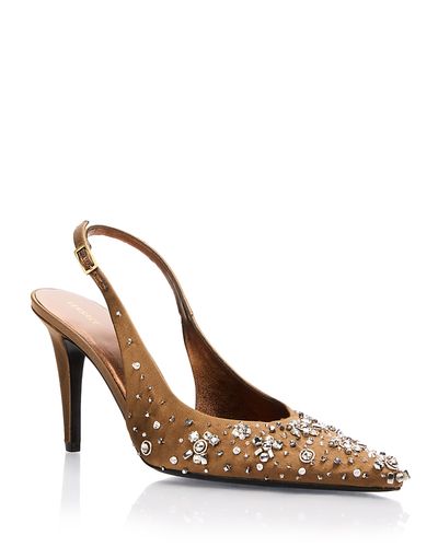 Versace Versace Women's Crystal Embellished Slingback Pumps