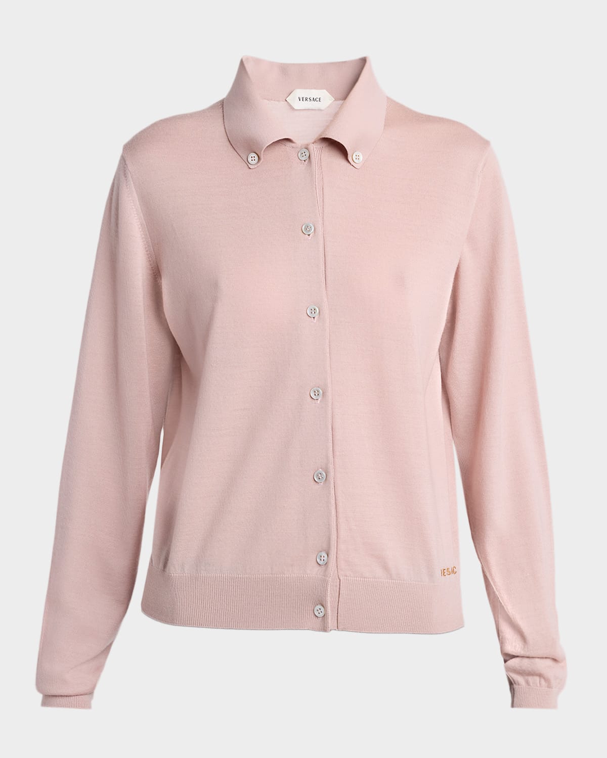 Versace Virgin Wool Knit Cardigan