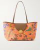 VERSACE Vivian printed leather-trimmed canvas tote - 1