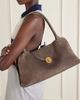 VERSACE Vivienne logo-embellished suede shoulder bag - 2