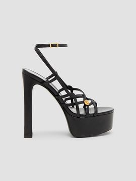 Versace Women's 140MM Medusa-Detail Leather Platform Sandals