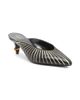 Versace Women's 55MM Metallic Striped Leather Mules - 2