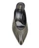 Versace Women's 55MM Metallic Striped Leather Mules - 4