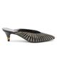 Versace Women's 55MM Metallic Striped Leather Mules - 6