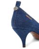 Versace Women's 65MM Denim Stiletto-Heel Pumps - 5