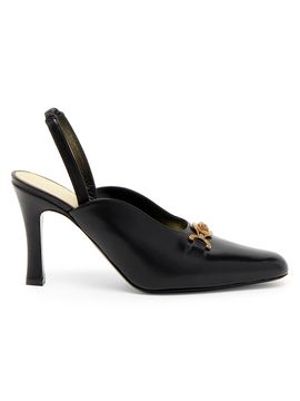 Versace Women's 90MM Medusa-Detail Leather Slingback Pumps