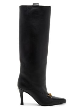 Versace Women's 90MM Medusa Leather Knee-High Boots