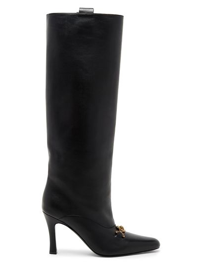 Versace Women's 90MM Medusa Leather Knee-High Boots