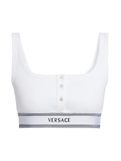 Versace Women's Bio Cotton Rib-Knit Bra