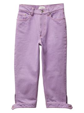 Versace Women's Buttoned-Cuff Crop Jeans