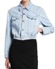 Versace Women's Denim Chambray Blouson Trucker Jacket - 3