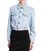 Versace Women's Denim Chambray Blouson Trucker Jacket - 4