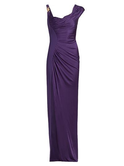 Versace Women's Gathered Jersey Column Gown