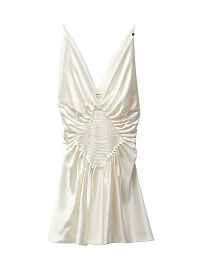 Versace Women's Gathered Silk Satin Cocktail Minidress