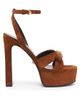 Versace Women's Gianna 140MM Suede Platform Sandals - 1