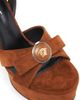 Versace Women's Gianna 140MM Suede Platform Sandals - 5