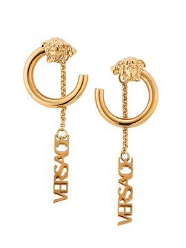 Versace Women's Goldtone Medusa Logo Drop Earrings