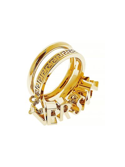 Versace Women's Goldtone "Versace" Ring