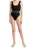 Versace Women's Greek Key Belt One-Piece Swimsuit - 2