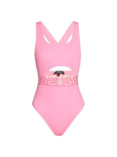 Versace Women's Greek Key Medusa One-Piece Swimsuit