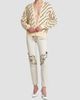 Versace Women's La Vacanza Bias Striped Wool Oversized Cardigan - 2